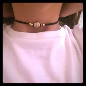 Gold bead choker